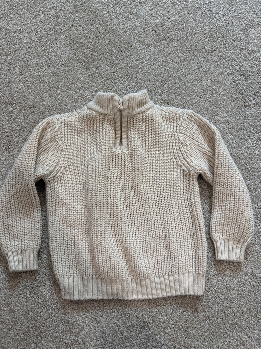 wonder nation Cream Half-Zip Chunky Knit Sweater